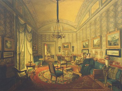 Königin Maria Isabella von Neapel in ihrem Apartment im Reggia di Capodimonte von Carlo de Falco